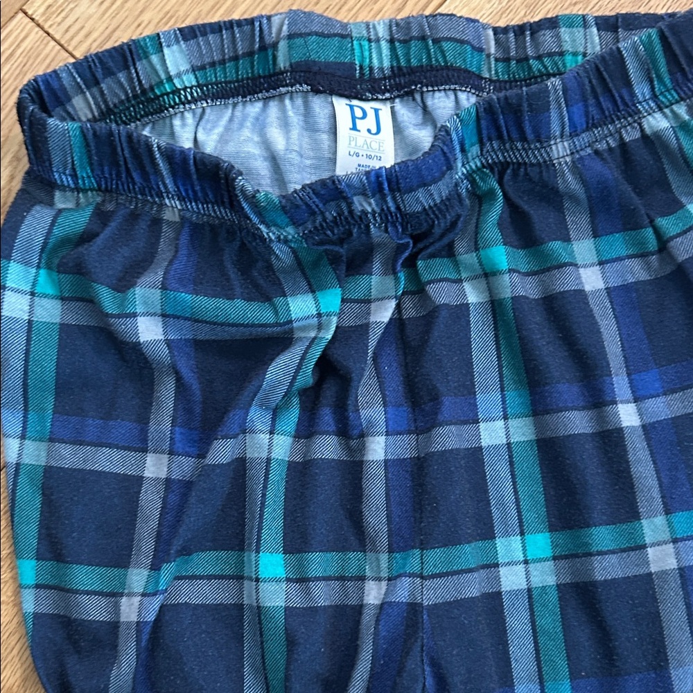 Place Navy and Teal Plaid Pajama Pants 10/12